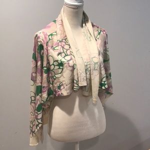 Elie Tahari Silk Cashmere Long Sleeve Shrug - XS